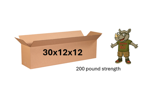 30x12x12 (200 lb strength) | SINGLE CARDBOARD BOX | LONG