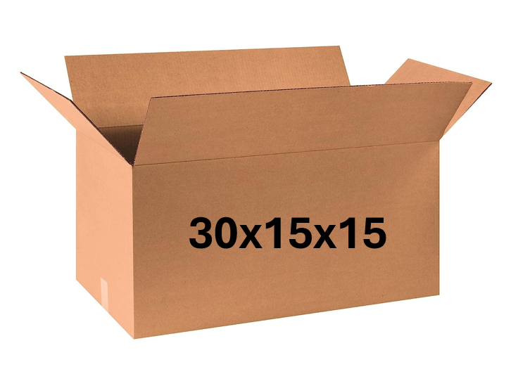 30x15x15 (200 lb strength) | SINGLE CARDBOARD BOX | LONG