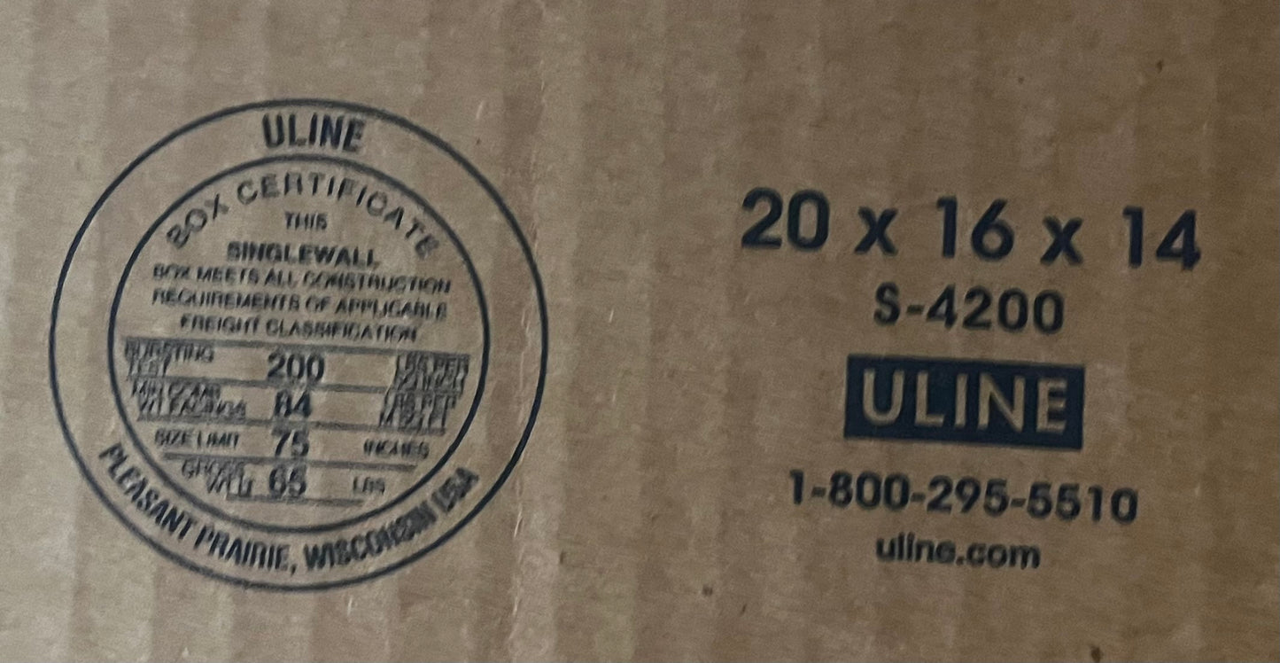 20x16x14 (200 lb strength) | SINGLE BOX