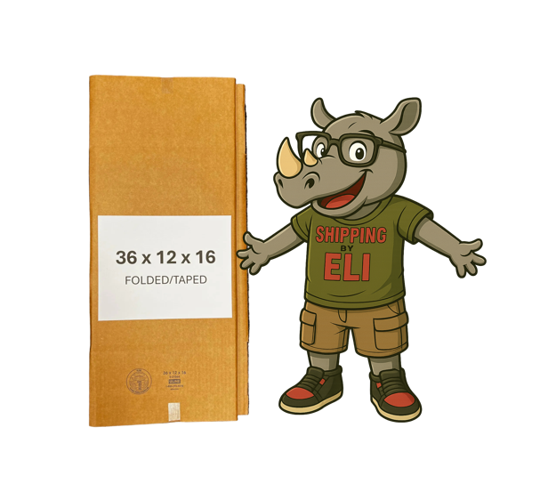 36x12x16 (200 lb strength) | SINGLE CARDBOARD BOX
