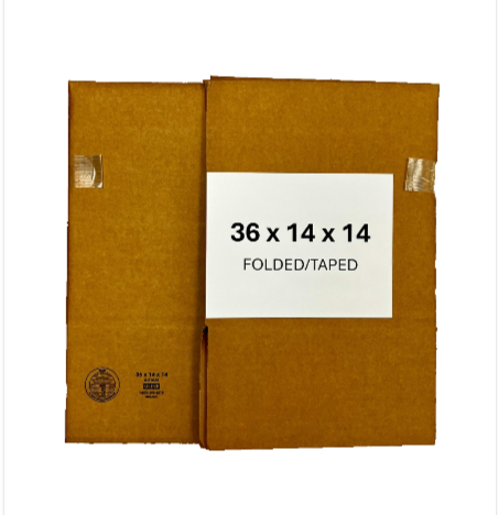 36x14x14 (200 lb strength) | SINGLE CARDBOARD BOX | LONG