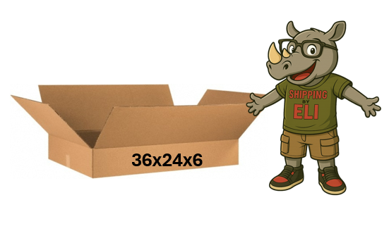 36x24x6 (200 lb strength) | SINGLE CARDBOARD BOX