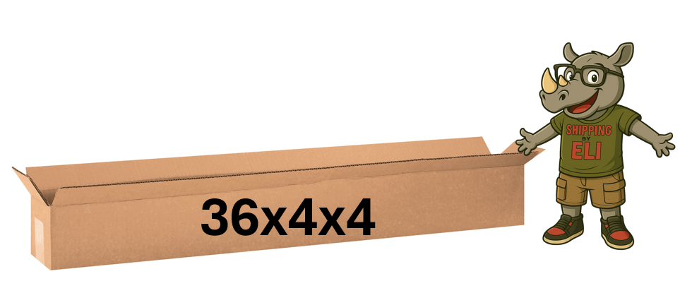 36x4x4 (200 lb strength) | SINGLE CARDBOARD BOX | LONG BAT BOX