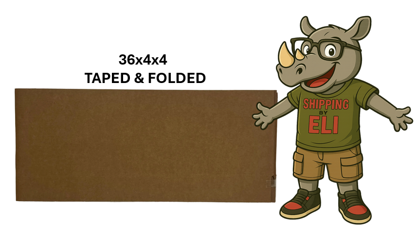 36x4x4 (200 lb strength) | SINGLE CARDBOARD BOX | LONG BAT BOX