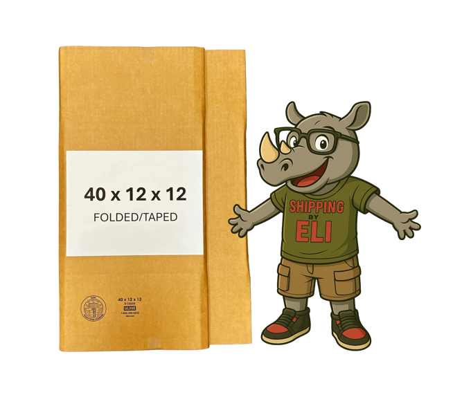 40x12x12 (200 lb strength) | SINGLE CARDBOARD BOX | LONG