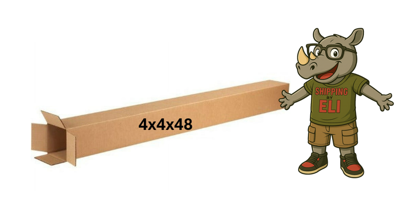 4x4x48 (200 lb strength) | SINGLE CARDBOARD BOX | TALL