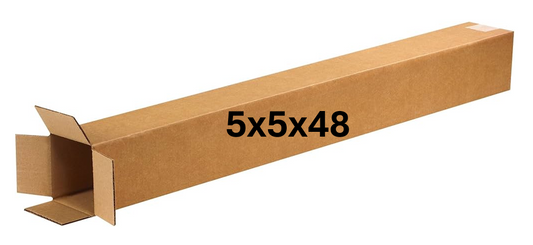 5x5x48 (200 lb strength) | SINGLE CARDBOARD BOX | TALL