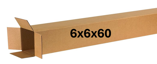 6x6x60 (200 lb strength) | SINGLE CARDBOARD BOX | TALL