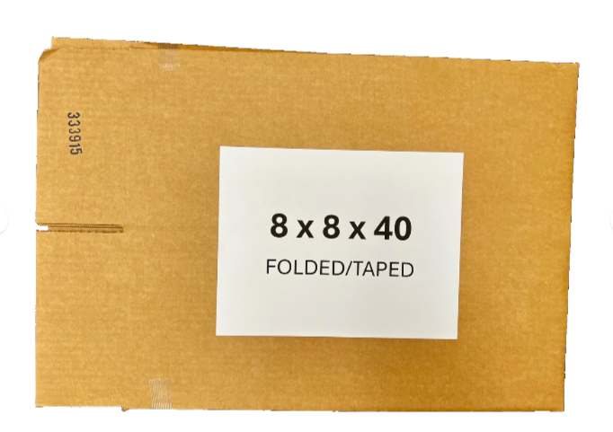8x8x40 (200 lb strength) | SINGLE CARDBOARD BOX | TALL