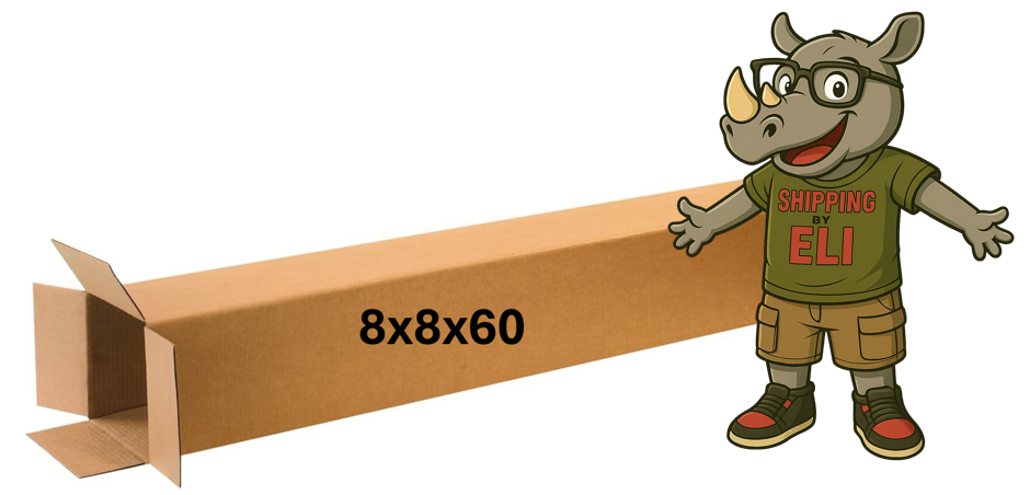 8x8x60 (200 lb strength) | SINGLE CARDBOARD BOX | TALL