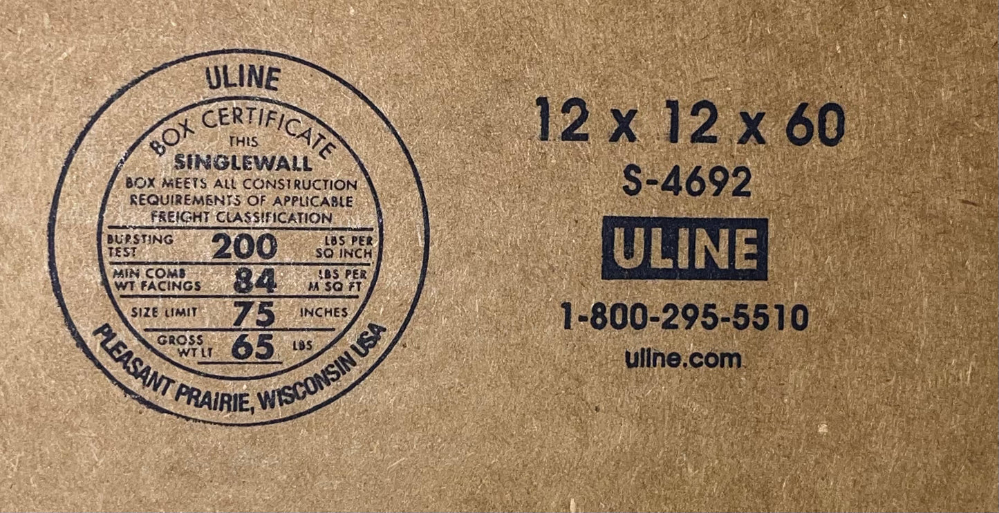 12x12x60 (200 lb strength) | SINGLE BOX | TALL