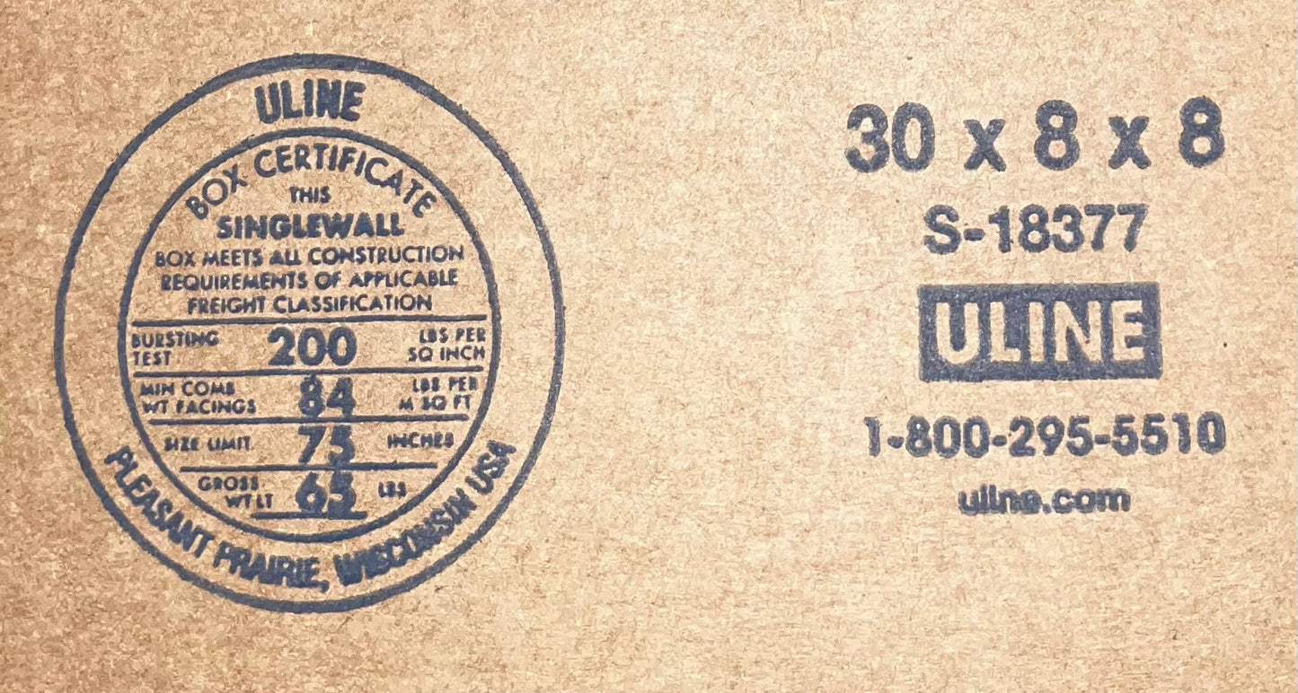 30x8x8 (200 lb strength) | SINGLE BOX | FLAT