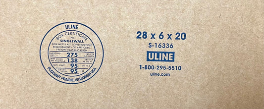 28x6x20 (275 lb strength) | SINGLE BOX | HEAVY DUTY | FOL FLAT PANEL TV BOX