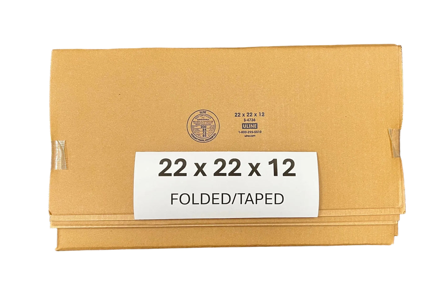 22x22x12 (200 lb strength) | SINGLE CARDBOARD BOX