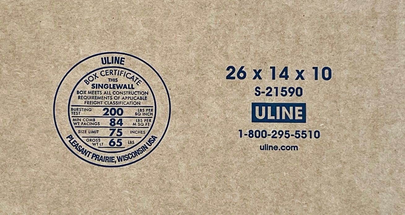 26x14x10 (200 lb strength) | SINGLE CARDBOARD BOX