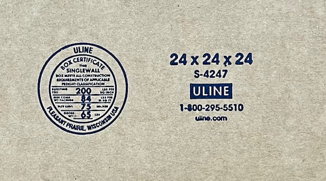 24x24x24 (200 lb strength) | SINGLE CARDBOARD BOX