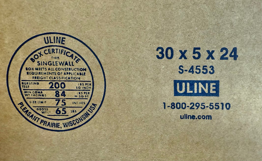 30x5x24 (200 lb strength) | SINGLE BOX | SIDE LOADING