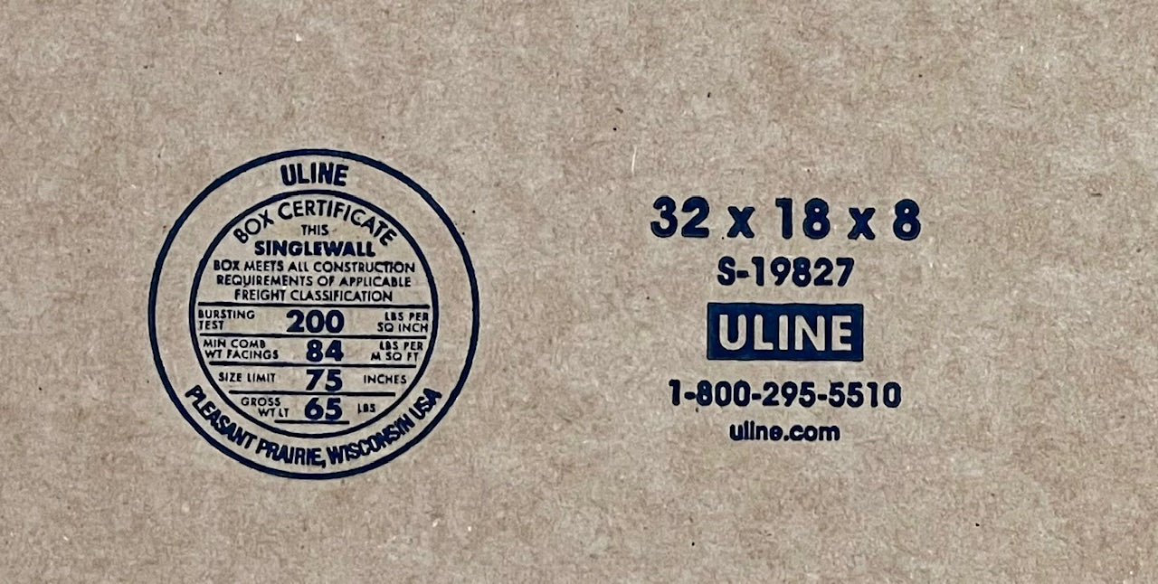 32x18x8 (200 lb strength) | SINGLE CARDBOARD BOX