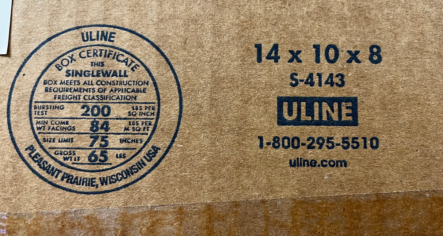 14x10x8 (32 ect) | SINGLE BOX
