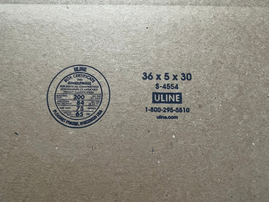36x5x30 (200 lb strength) | SINGLE BOX | SIDE LOADING