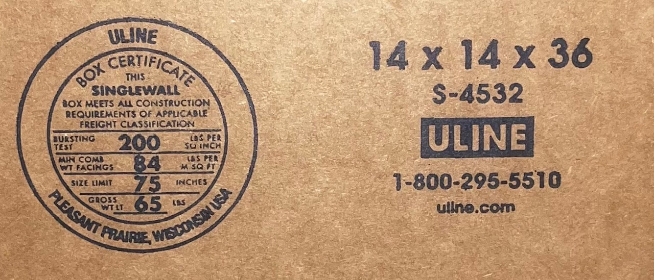 14x14x36 (200 lb strength) | SINGLE BOX | TALL