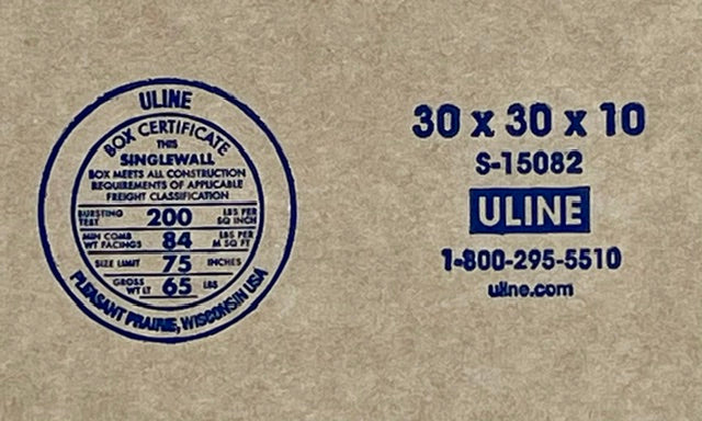 30x30x10 (200 lb strength) | SINGLE CARDBOARD BOX