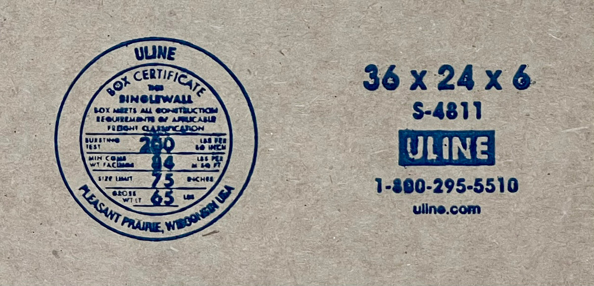 36x24x6 (200 lb strength) | SINGLE CARDBOARD BOX