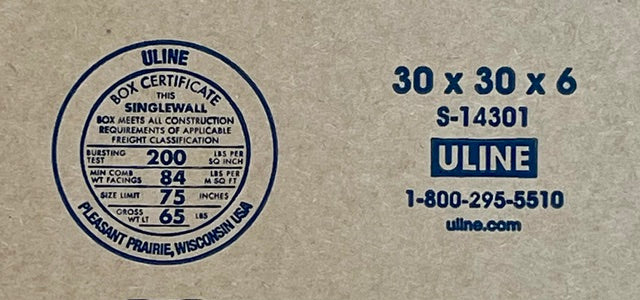 30x30x6 (200 lb strength) | SINGLE CARDBOARD BOX