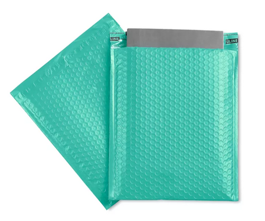 #2 | 8 1/2 x 12 | TEAL POLY BUBBLE MAILERS | 25 BUNDLE | $16.00