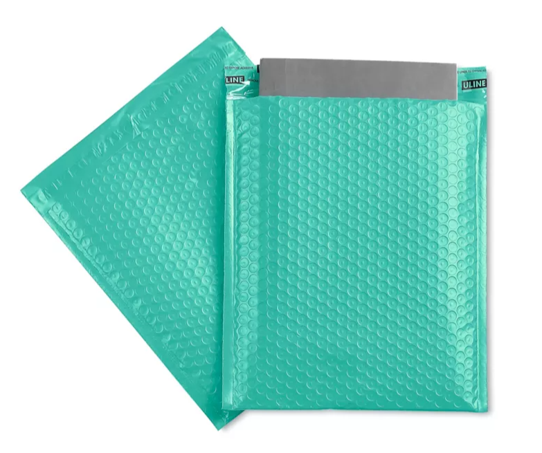 #2 | 8 1/2 x 12 | TEAL POLY BUBBLE MAILER | $1.29